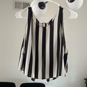 Black & white striped top